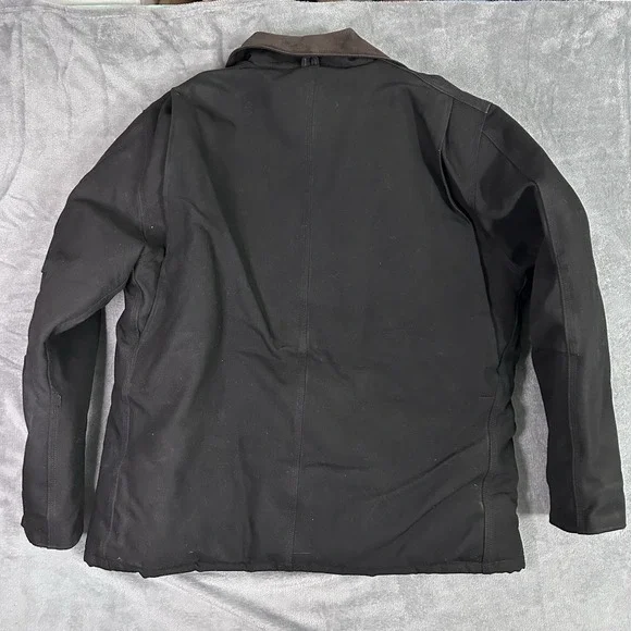 Carhartt Duck Chore Coat Black Quilt Lined USA Union Made Sz 48